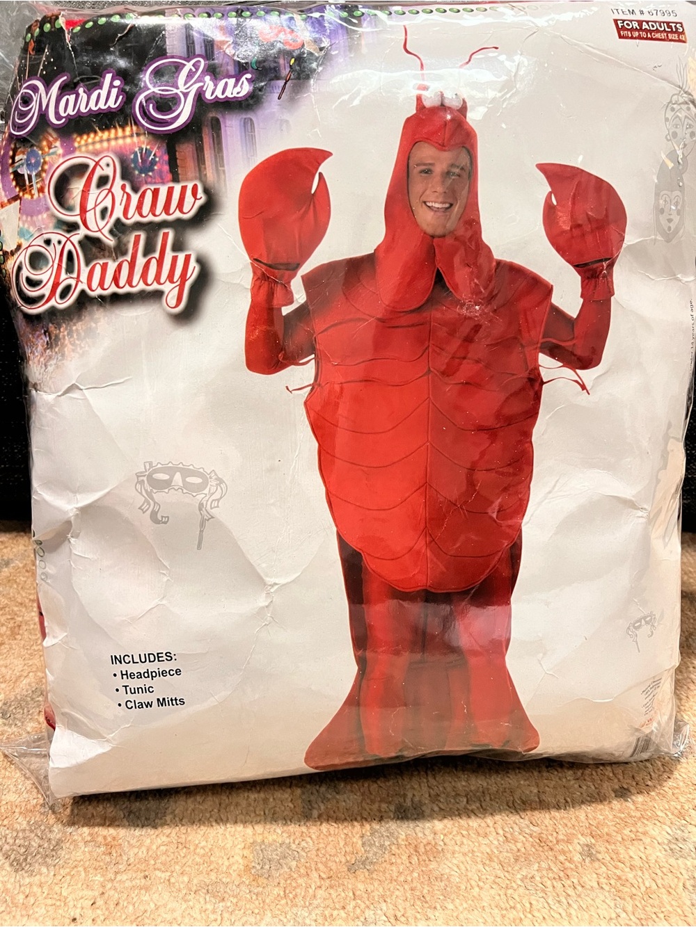 Craw Daddy Lobster Adult Halloween Costume